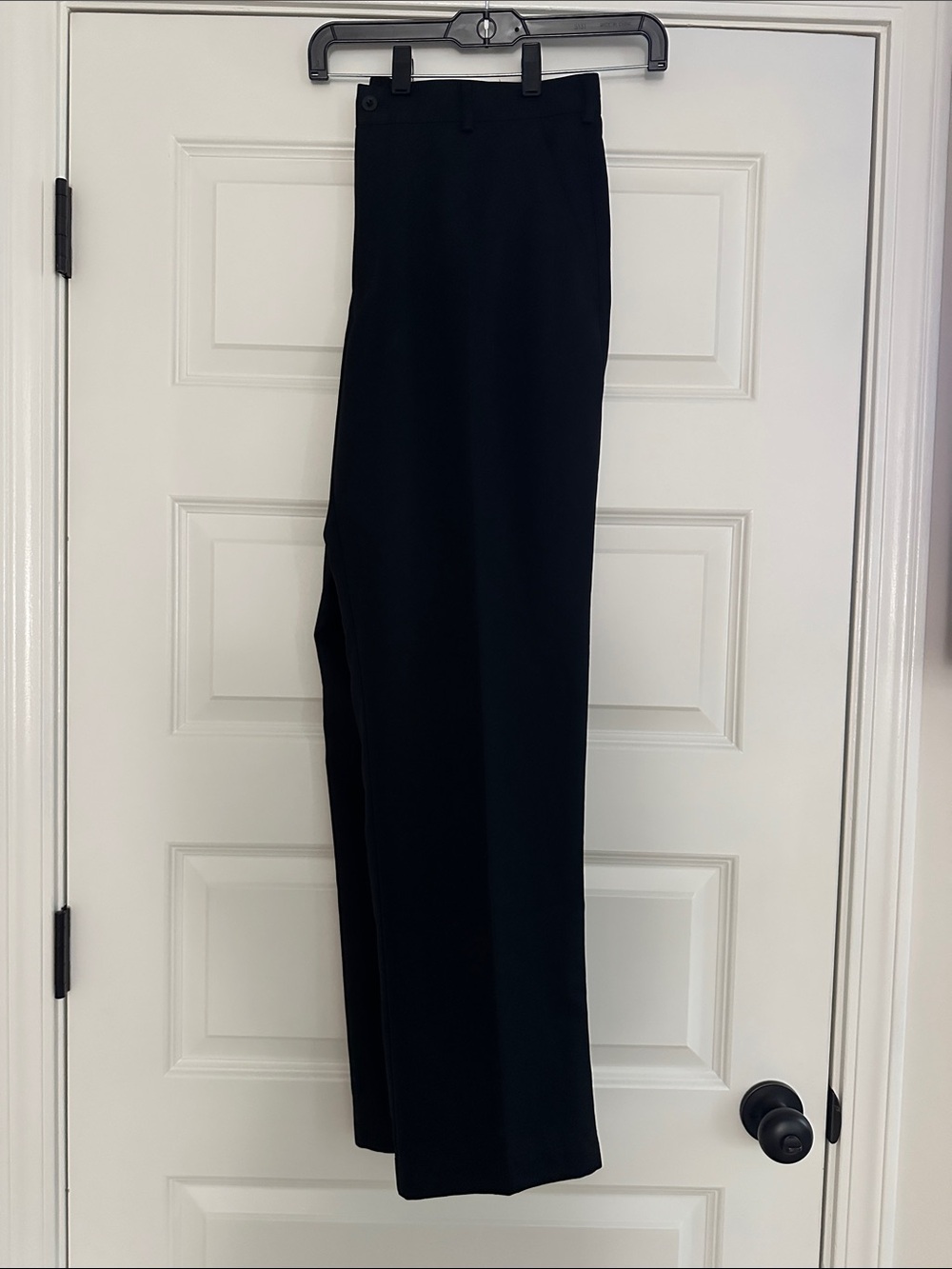 Sleek Black Straight-Leg Trousers